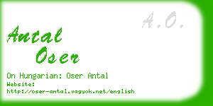 antal oser business card